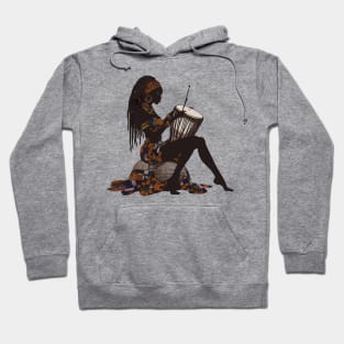 Afrocentric Woman Drum Hoodie